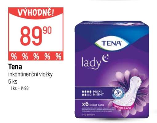 Tena inkontinenční vložky