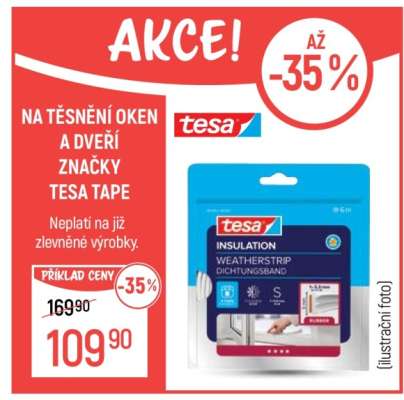 Těsnění oken a dveří značky Tesa Tape