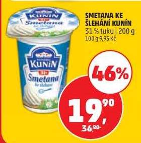SMETANA KE ŠLEHÁNÍ KUNÍN
