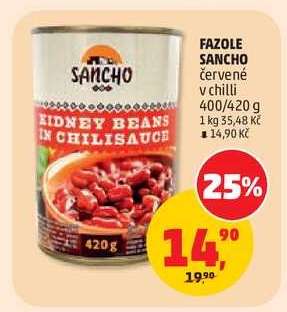 FAZOLE SANCHO červené v chilli