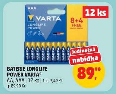 BATERIE LONGLIFE POWER VARTA*