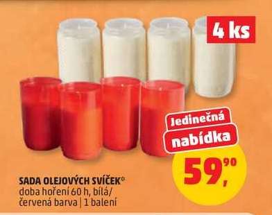 Sada olejových svíček