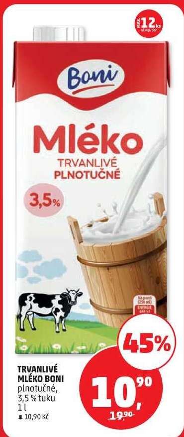 TRVANLIVÉ MLÉKO BONI