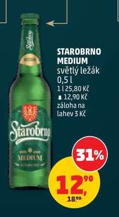 Starobrno Medium světlý ležák