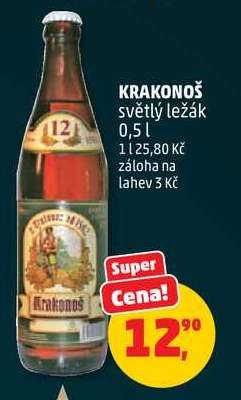 KRAKONOŠ světlý ležák 0,5 l