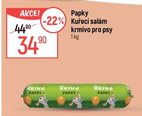 Papky Kuřecí salám krmivo pro psy