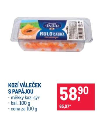 Kozí váleček s papájou