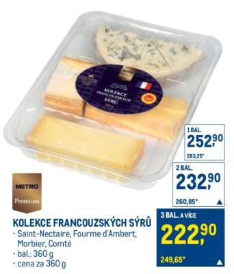 Kolekce francouzských sýrů