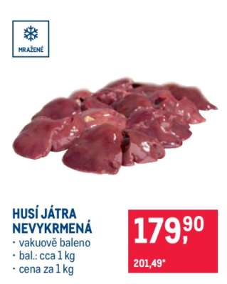 Husí játra nevykrmená
