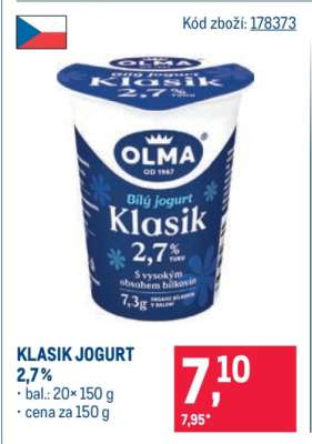 Klasik jogurt 2,7 %