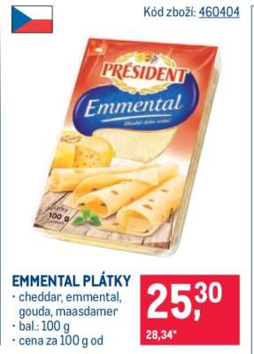 EMMENTAL PLÁTKY