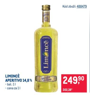 LIMONCÈ APERITIVO 14,8%