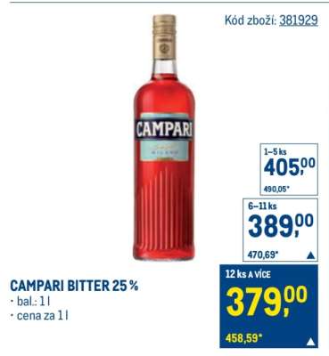 Campari Bitter 25 %