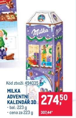 MILKA ADVENTNÍ KALENDÁŘ 3D