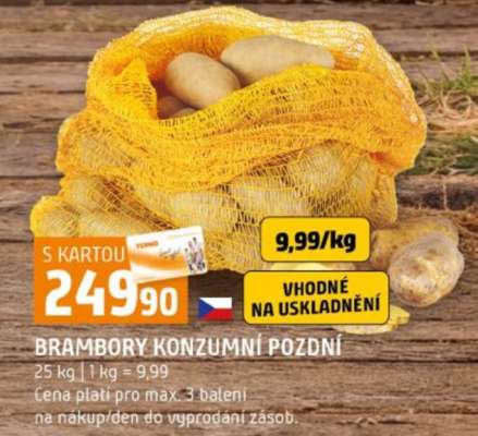 Brambory konzumní pozdní