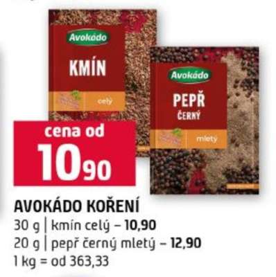 Avokádo koření