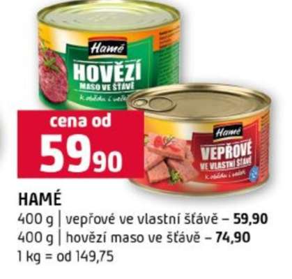 Hamé Vepřové ve vlastní šťávě