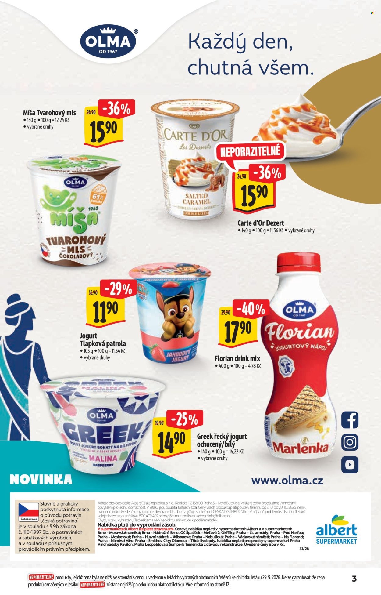Leták Albert Supermarket - 7.10.2026 - 20.10.2026. Strana 3