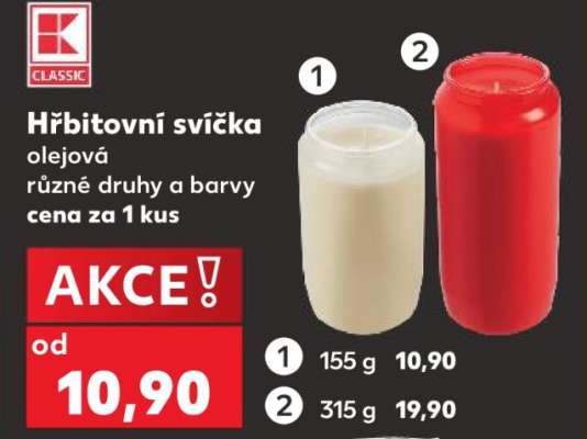 Hřbitovní svíčka olejová 155 g