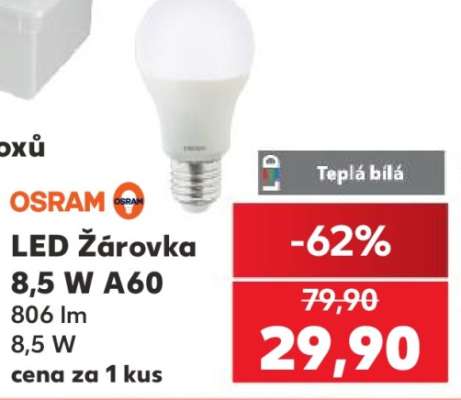 LED žárovka 8,5 W A60
