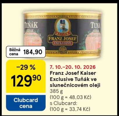 Franz Josef Kaiser Exclusive Tuňák ve slunečnicovém oleji