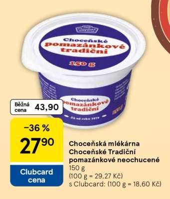 Choceňská Mlékárna Choceňské Tradiční pomazánkové neochucené