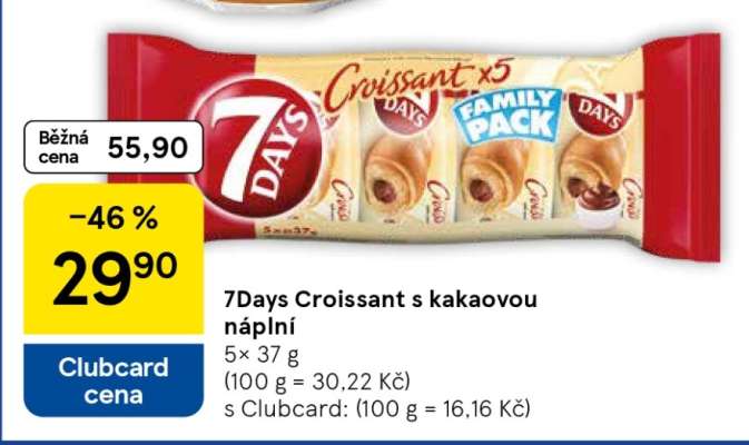 7Days Croissant s kakaovou náplní