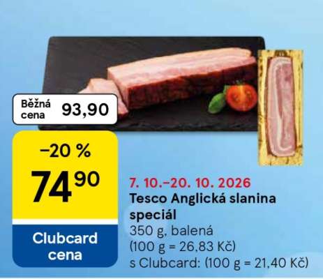 Tesco Anglická slanina speciál