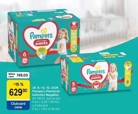Pampers Plenkové kalhotky MegaBox