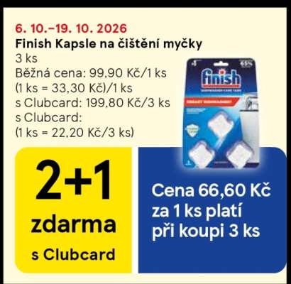 Finish kapsle na čistění myčky