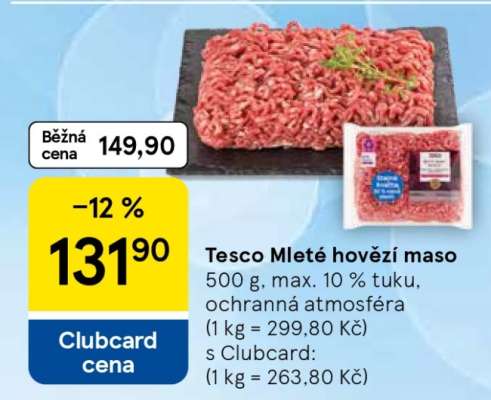 Tesco Mleté hovězí maso