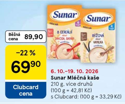 Sunar mléčná kaše