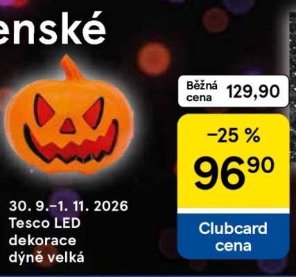 Tesco LED dekorace dýně velká