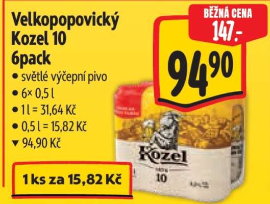 Velkopopovický Kozel 10 – 6pack