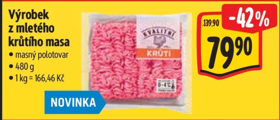 Výrobek z mletého krůtího masa