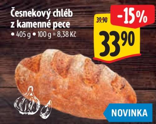 Česnekový chléb z kamenné pece
