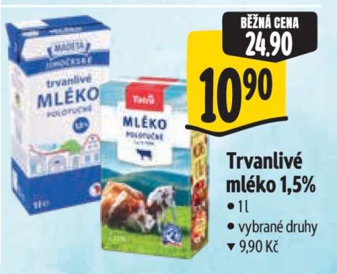Trvanlivé mléko 1,5