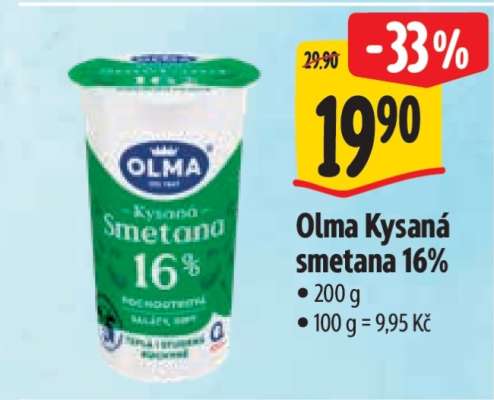 Olma Kysaná smetana 16%