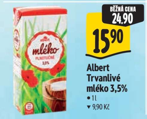 Albert Trvanlivé mléko 3,5%