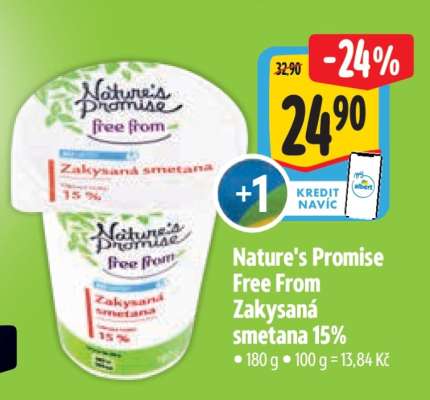 Nature's Promise Free From Zakysaná smetana 15%