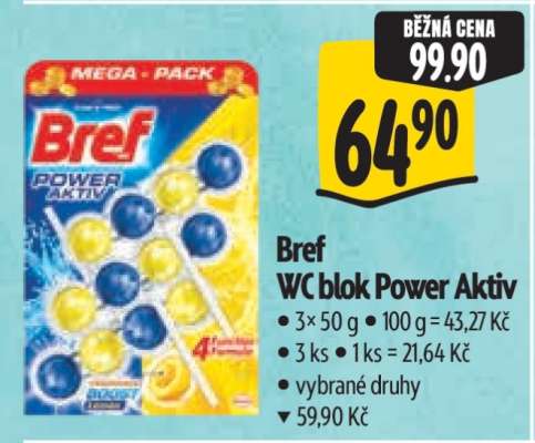 Bref WC blok Power aktiv