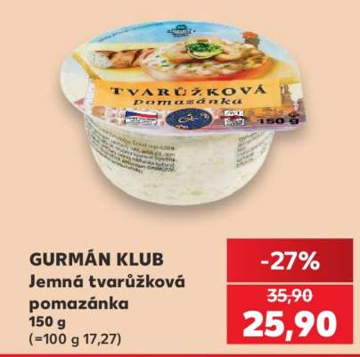 Gurmán klub Jemná tvarůžková pomazánka