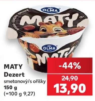 MATY Dezert smetanový/s oříšky