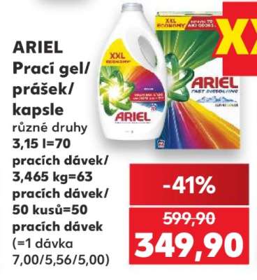 ARIEL Prací gel/prášek/ kapsle