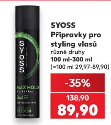 SYOSS Přípravky pro styling vlasů