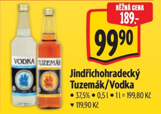 Jindřichohradecký tuzemák/vodka