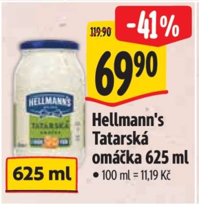 Hellmann’s tatarská omáčka 625 ml