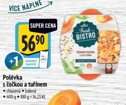 Polévka s čočkou a tuřínem
