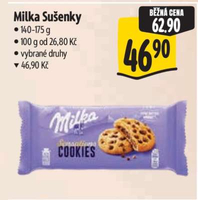 Milka sušenky