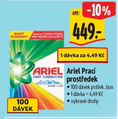 Ariel prací prostředek